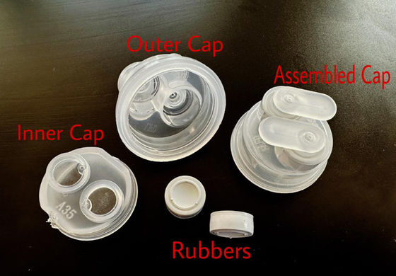 High Precision Servo Motor Double Folding Cover Assembly Machine with 14000-18000pcs/h Capacity and Stainless Steel + Aluminum Alloy Construction