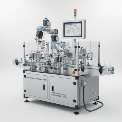 High-Speed 1500-2500pcs/hr Servo Motor Driven Lotion Pump and Trigger Sprayer Assembly Machine with Touch Screen Control